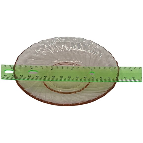 Arcoroc France Luminarc Rosaline Pink Swirl Cup & Saucer Cup 3 1/2 Saucer 5 1/2" - Picture 9 of 16